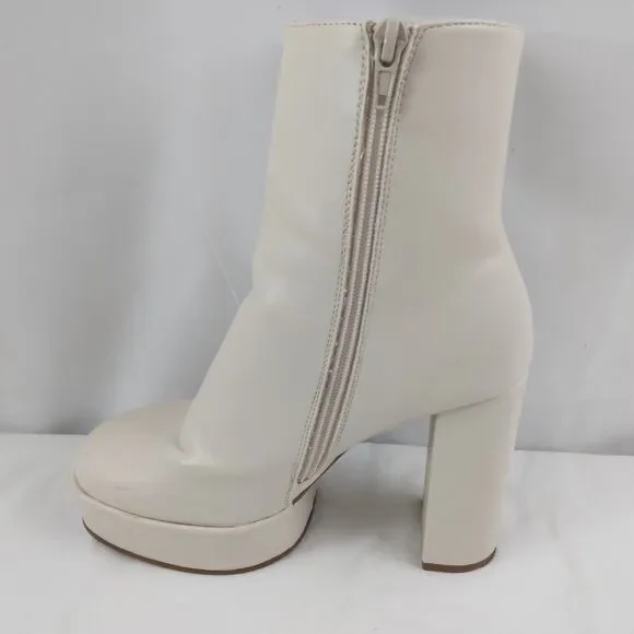 Forever 21 Boots 70s Go Go Style White Retro Women's Size 5.5 - Picture 6 of 13